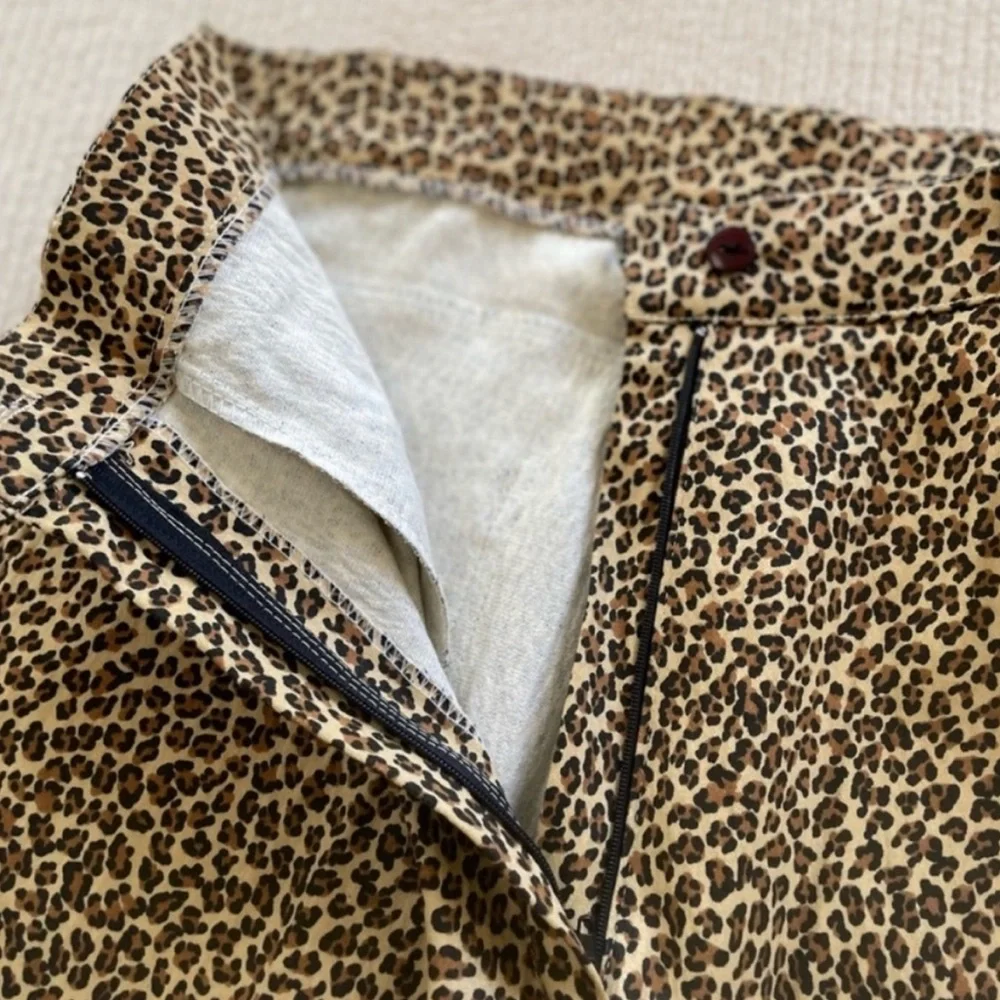BOSSE Leopard Print Skinny Stretch Tan And Black Pants size 4